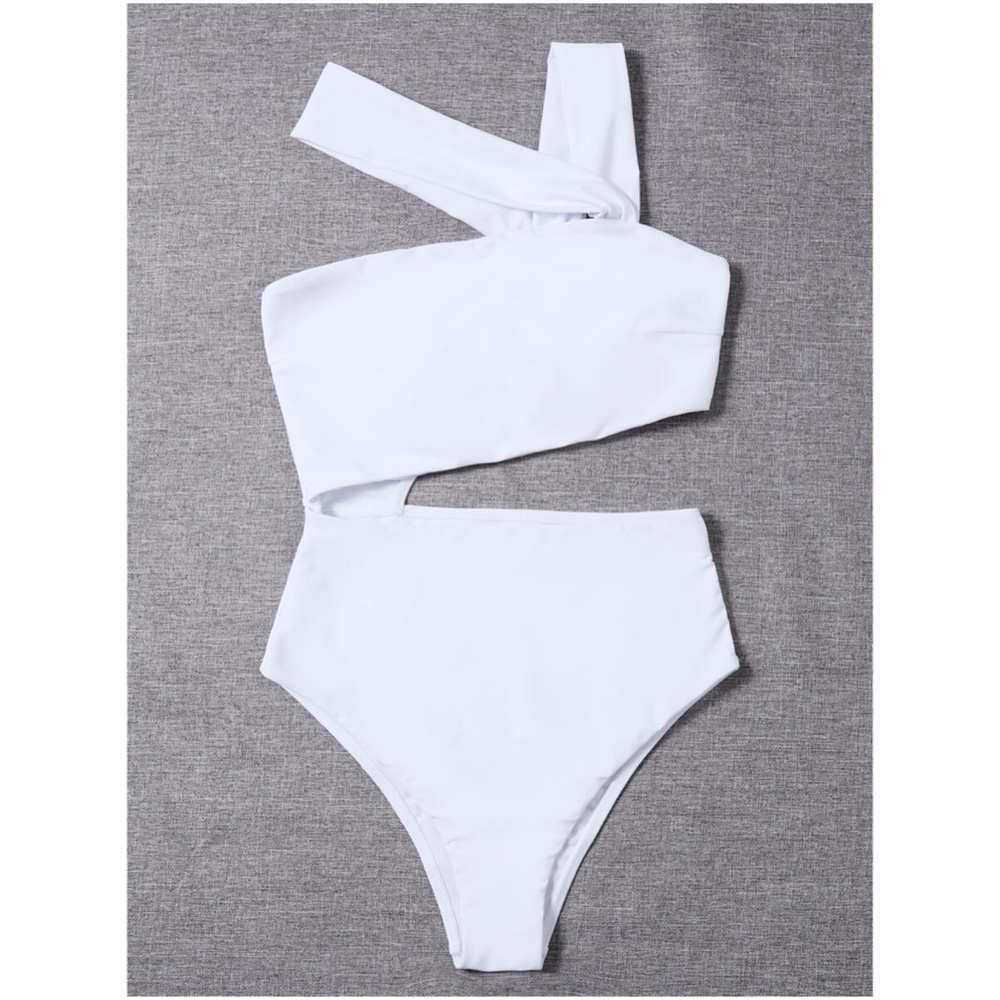 Red cut out high waist strappy monokini One Piece Swim - Picture 9 of 9